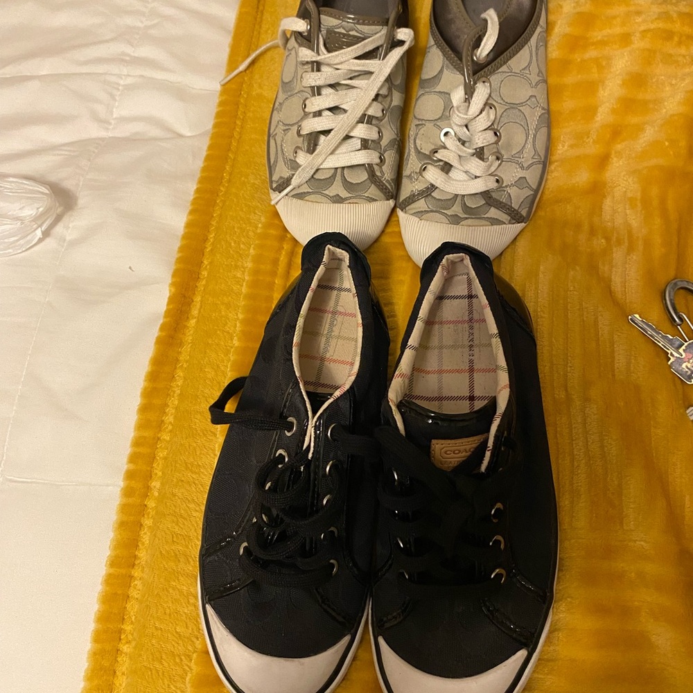 Coach Black and Gray Sneakers Classic Casual Style